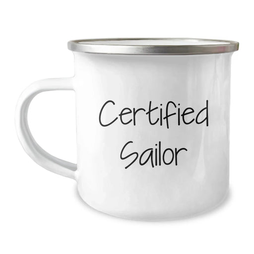 Funny Sailor Gifts from Family - Christmas Unique Gifts for Sailor Men - Certified Sailor Camping Mug - Image 1