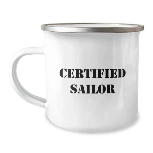 Funny Sailor Gifts for Men, Valentine's Unique Gifts from Friends, Sailor Camping Mug with Cute Quote - Image 1
