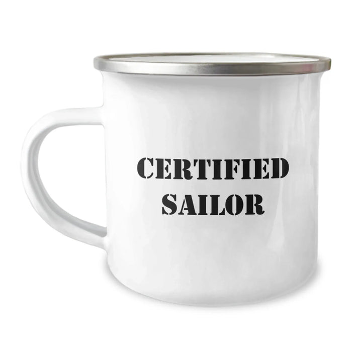 Funny Sailor Gifts for Men, Valentine's Unique Gifts from Friends, Sailor Camping Mug with Cute Quote - Image 1
