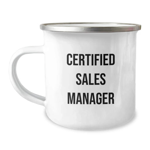 Funny 'Certified Sales Manager' Mugs for Men Gifts from Family, Perfect Camping Mug for Sales Manager, Inspirational Quote Christmas Unique Gifts - Image 1