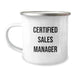 Funny 'Certified Sales Manager' Mugs for Men Gifts from Family, Perfect Camping Mug for Sales Manager, Inspirational Quote Christmas Unique Gifts - Image 1