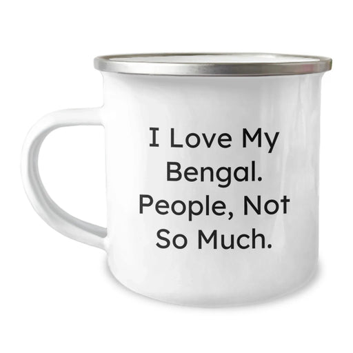 Funny Bengal Cat Gifts - Christmas Unique Gifts for Bengal Cat Lovers - Camping Mug with I Love My Bengal. People, Not So Much. - Image 1