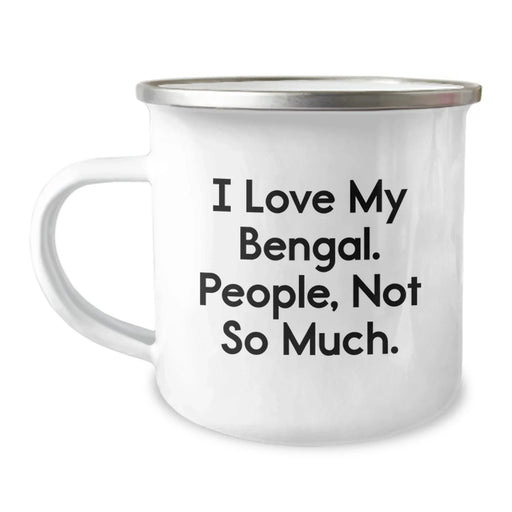 Funny Bengal Cat Camping Mugs Gifts from Men to Friends who Love Christmas Unique Gifts for Bengal Cat Lovers - Image 1