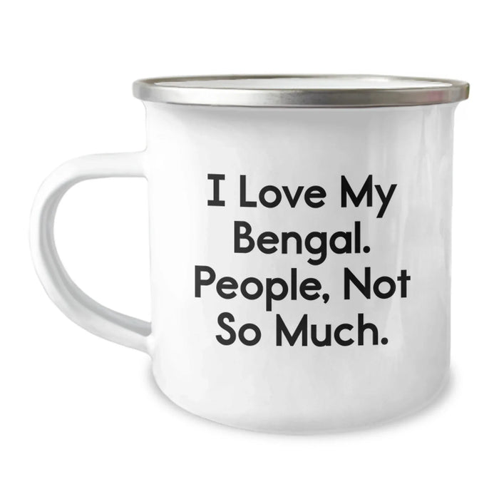 Funny Bengal Cat Camping Mugs Gifts from Men to Friends who Love Christmas Unique Gifts for Bengal Cat Lovers - Image 1