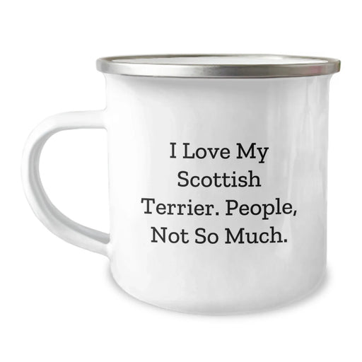 Funny Scottish Terrier Dog Gifts from Men for Women - Unique Camping Mug for Christmas - Image 1