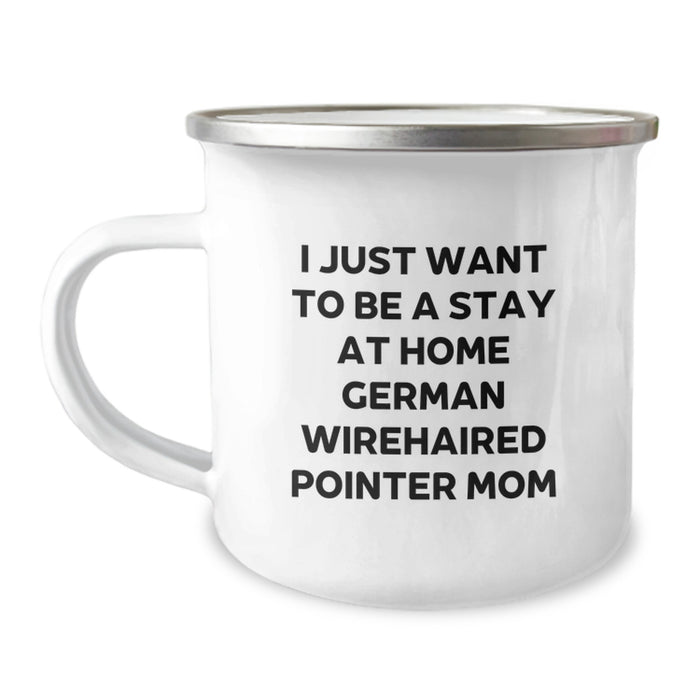 A Funny German Wirehaired Pointer Dog Mom's Camping Mug Gifts from Friends for German Wirehaired Pointer Dog Owners at Christmas - Image 1