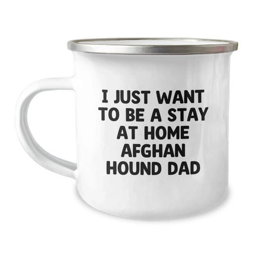 Funny Afghan Hound Dog Dad Camping Mug Gifts from Men to Friends on Valentine's - Image 1