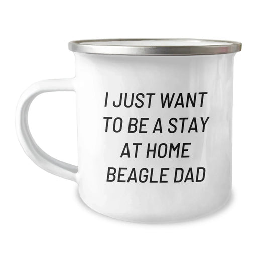 Beagle Dog Dad Camping Mug, Funny Gifts for Men from Family, Stay at Home Beagle Dad Quote, Unique Christmas Unique Gifts for Beagle Lovers - Image 1