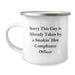 Funny Compliance Officer Camping Mug Gifts from Friends for Men and Women on Christmas - Image 1