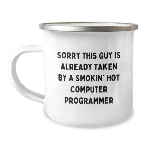 Funny Computer Programmer Camping Mug Gifts from Friends to Computer Programmer Men - Image 1