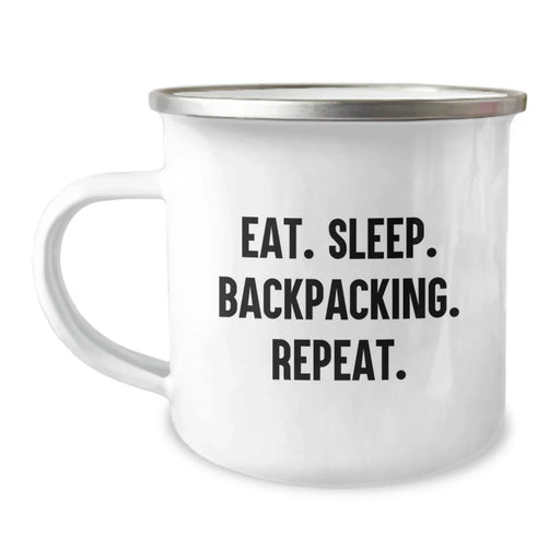 Funny Backpacking Gifts for Men from Loved Ones - Camping Mug for Valentine's - Image 1