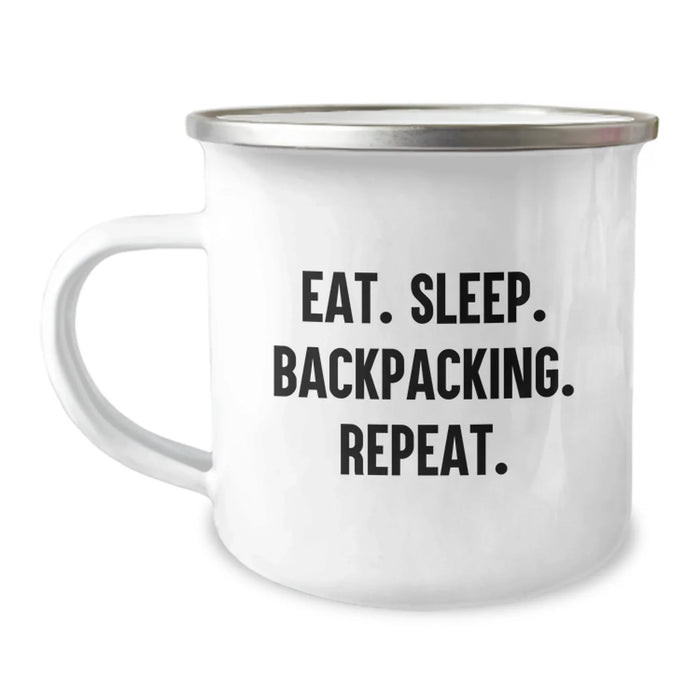 Funny Backpacking Gifts for Men from Loved Ones - Camping Mug for Valentine's - Image 1