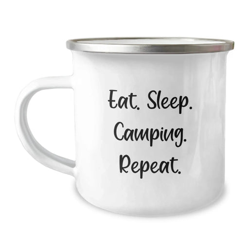 Camping Gifts for Men - Funny Camping Mug, Eat. Sleep. Camping. Repeat., Perfect for Camping Enthusiasts, Christmas Unique Gifts from Friends to Family - Image 1