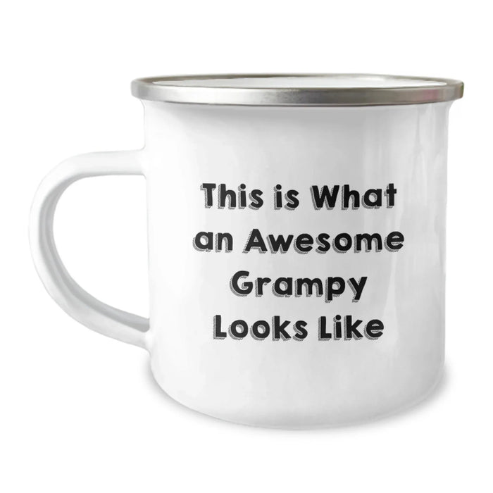 Funny Grampy Gifts from Family to Grampy, Grampy Camping Mug with Inspirational Quote, Birthday Unique Gifts for Grandpa - Image 1