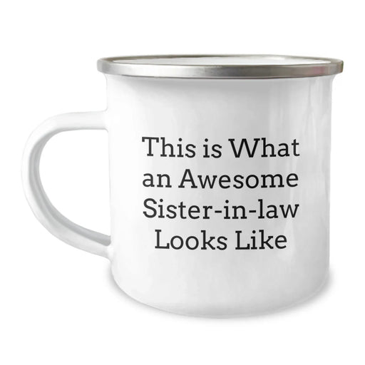 Funny Sister-in-law Gifts from Men for Women - This Is What An Awesome Sister-in-law Looks Like Birthday Unique Camping Mug, Sister-in-law Appreciation Mug for Family, Sister-in-law Love - Image 1