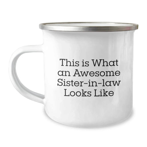 Funny Sister-in-law Gifts from Family, This Is What An Awesome Sister-in-law Looks Like Camping Mug for Sister-in-law Birthday Unique Gifts - Image 1