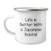 Funny Japanese Bobtail Cat Gifts from Men to Friends on Birthday Unique Camping Mug-Life Is Better With A Japanese Bobtail - Image 1