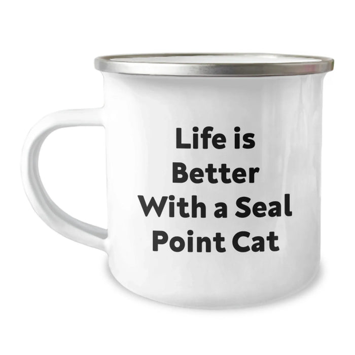 Seal Point Cat Camping Mug Gifts from Men, Women, Friends, Family to Seal Point Cat Lovers Birthday Unique Gifts - Image 1