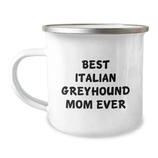 Funny Italian Greyhound Dog Mom Gifts from Family for Italian Greyhound Dog Graduation Unique Gifts, Best Italian Greyhound Mom Ever Camping Mug - Image 1
