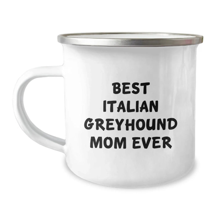 Funny Italian Greyhound Dog Mom Gifts from Family for Italian Greyhound Dog Graduation Unique Gifts, Best Italian Greyhound Mom Ever Camping Mug - Image 1