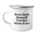 Funny Jack Russell Terrier Dog Camping Mug Gifts from Friends to Best Jack Russell Terrier Mom Ever on Graduation Day - Image 1