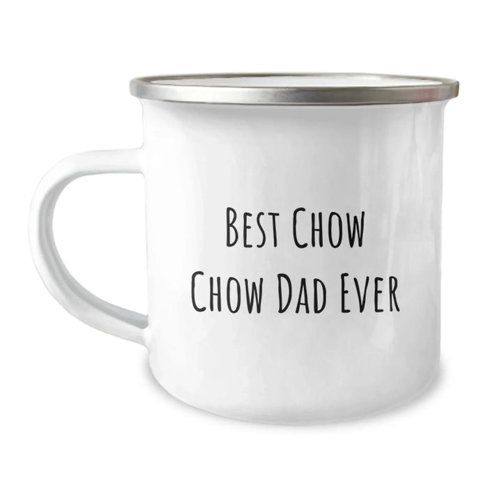 Chow Chow Dog Camping Mug Gifts from Dad to Best Chow Chow Dad Ever Birthday Unique - Image 1