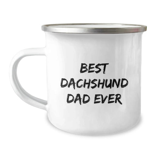Dachshund Dog Camping Mug Gifts from Best Dachshund Dad Ever to Your Best Buddy - Image 1