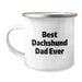 Dachshund Dog Camping Mug - Funny Quote for Best Dachshund Dad Ever, Birthday Unique Gifts from Men to Dachshund Dog Lovers - Image 1
