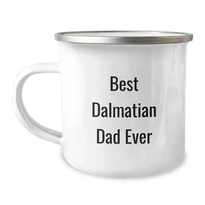 Funny Dalmatian Dog Dad Gifts for Birthday - Camping Mug - 'Best Dalmatian Dad Ever' - Image 1
