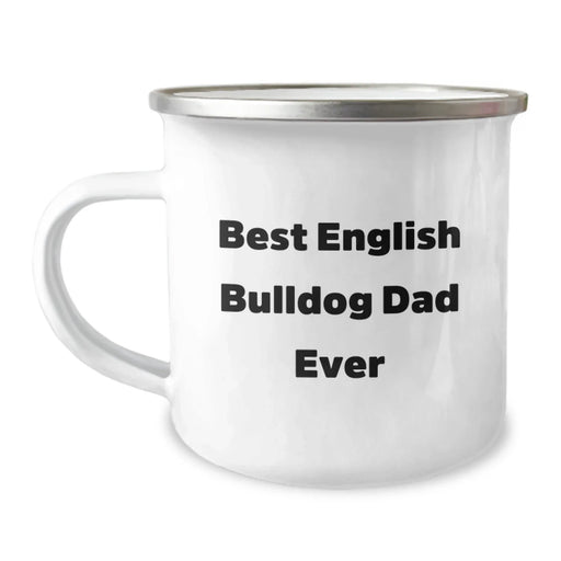 Funny English Bulldog Dad Gifts for Men - English Bulldog Camping Mug Birthday Unique Gifts from Dad - Image 1