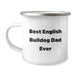 Funny English Bulldog Dad Gifts for Men - English Bulldog Camping Mug Birthday Unique Gifts from Dad - Image 1