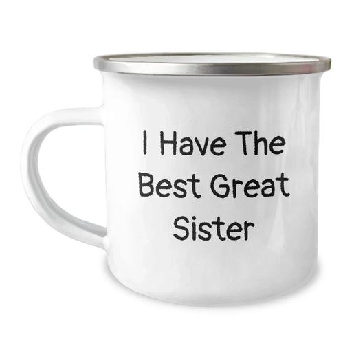 Funny Sister Camping Mug, Gifts from Sister to Sister, Inspirational Quote for the Best Great Sister, Christmas Unique Gifts for Sisters - Image 1