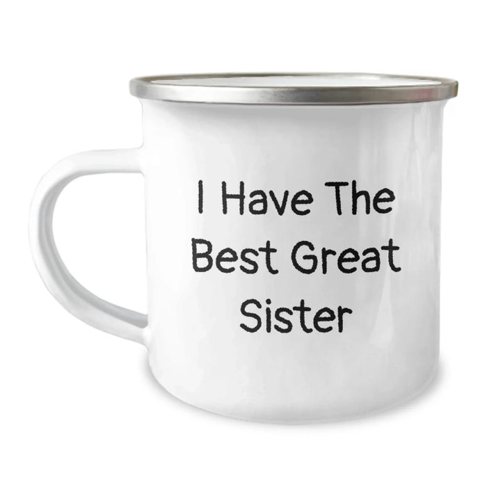 Funny Sister Camping Mug, Gifts from Sister to Sister, Inspirational Quote for the Best Great Sister, Christmas Unique Gifts for Sisters - Image 1