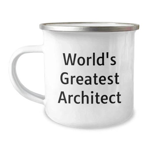 Funny Architect Quote World's Greatest Architect Gifts from Men to Friends Christmas Unique Gifts for Architects Camping Mug 12 oz Stainless Steel - Image 1