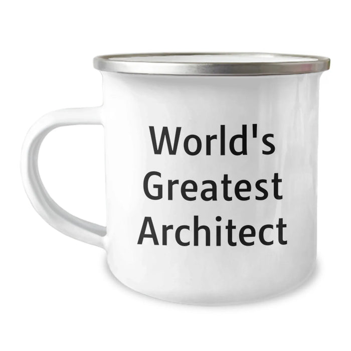Funny Architect Quote World's Greatest Architect Gifts from Men to Friends Christmas Unique Gifts for Architects Camping Mug 12 oz Stainless Steel - Image 1