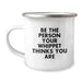 Funny Whippet Dog Gifts for Birthday - Camping Mug from Friends - Be The Person Your Whippet Thinks You Are - Image 1
