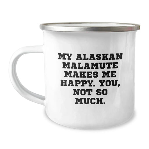 Funny Alaskan Malamute Dog Birthday Camping Mug Gifts for Him from Friends - Image 1