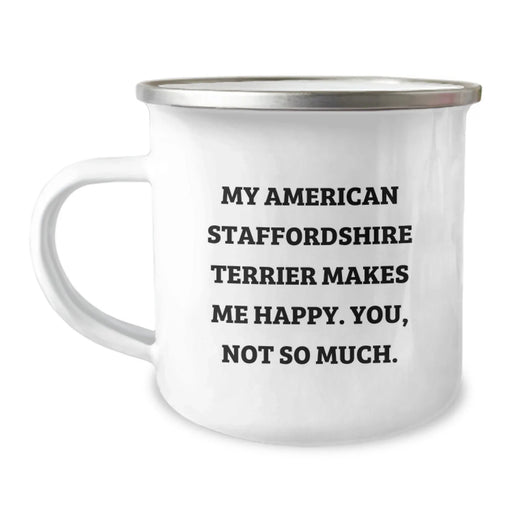 Funny American Staffordshire Terrier Dog Gifts for Friends - American Staffordshire Terrier Dog Lover Camping Mug - Birthday Unique Gifts from Friends - Image 1