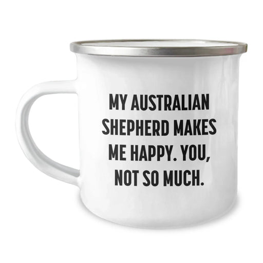 Australian Shepherd Dog Lover Funny Camping Mug Gifts for Men from Friends on Birthday Unique - Image 1