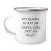 Funny Beagle Dog Camping Mug, Gifts from Friends for Birthday, My Beagle Makes Me Happy, You, Not So Much. - Image 1