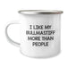 Funny Bullmastiff Dog Lover Gifts from Men to Women, 'I Like My Bullmastiff More Than People' Quote on Birthday Unique Gifts for Bullmastiff Dog Owners - Image 1