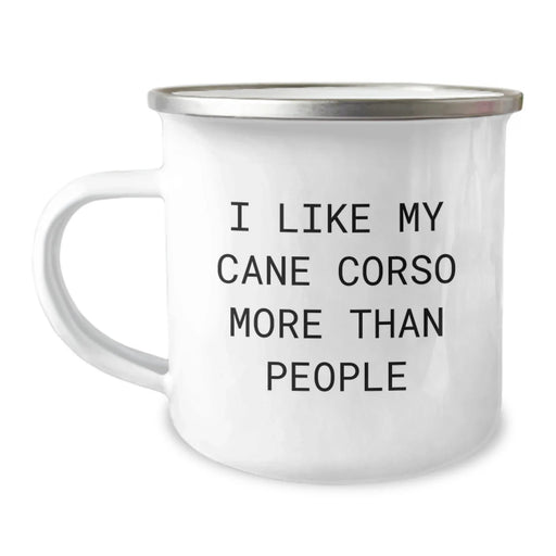 Cane Corso Dog Lovers Gifts from Friends for Birthday - I Like My Cane Corso More Than People Funny Quote Camping Mug - Image 1