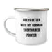 Funny German Shorthaired Pointer Dog Gifts from Family to Men, Unique Birthday Unique Gifts for German Shorthaired Pointer Dog Lovers, Life Is Better With My German Shorthaired Pointer Camping Mug - Image 1