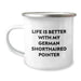 Get your German Shorthaired Pointer Dog Camping Mug Gifts from Friends, Family, or Coworkers for Birthday Unique Gifts - Life Is Better With My German Shorthaired Pointer - Image 1