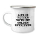 Funny Golden Retriever Dog Lover Gifts from Family for Birthday Unique Camping Mugs with Life Is Better With My Golden Retriever Quote - Image 1