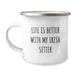Irish Setter Dog Camping Mug Gifts from Friends and Family for Birthday Unique Mugs with Funny Quote Life Is Better With My Irish Setter - Image 1
