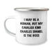 Gifts from Friends for Cavalier King Charles Spaniel Dog Lovers - Funny Camping Mug - I May Be A Human, But My Cavalier King Charles Spaniel Is The Boss Birthday Unique Gift - Image 1