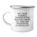 Funny Jack Russell Terrier Dog Gifts - Valentine's Unique Mugs for Camping Lovers from Friends - My Jack Russell Terrier Is The Reason I Wake Up...and The Reason I'm Always Late - Image 1