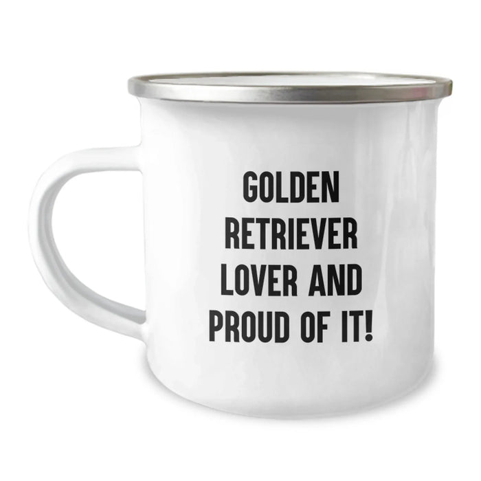 Golden Retriever Dog Lover Gifts from Friends to Men - Funny Camping Mug for Birthday - Image 1