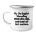 Funny Old English SheepDog Camping Mug for Valentine's Gifts from Friends or Family, Unique Old English SheepDog Mugs for Men or Women - Image 1